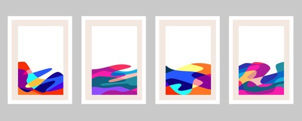 Cover collection of colorful abstract shapes