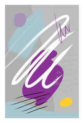 Creative universal abstract background. Hand drawn texture. Trendy graphic design for banner, poster, card, invitation, brochure, flyer. Vector illustration.