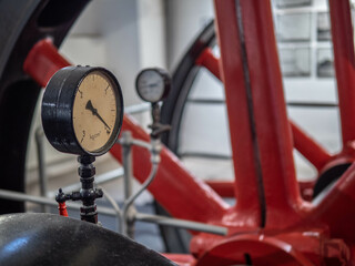 The old measurer device in a factory