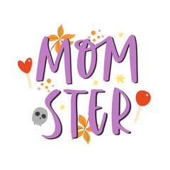 Mom print halloween. Momster. Cute Halloween print. Happy halloween