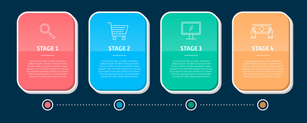 Infographics with icons and 3D effect. Thin line vector illustration. info graphics for flow charts, presentations and statistics