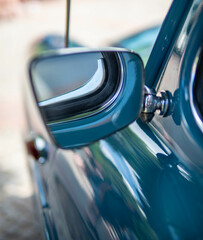 The old-timer car  in sunlight