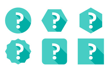 Question mark, FAQ sign, Help symbol, vector mark symbols light blue style. Question mark Icon Set.