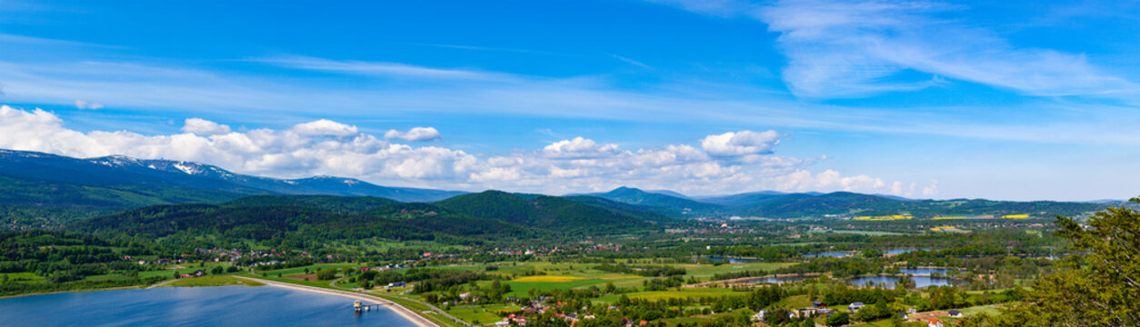 Panorama of the Giant Mountains. - Karkonosze, Poland