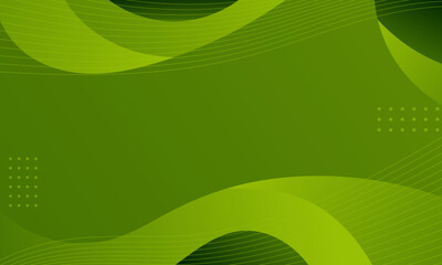 green wavy gradient background. vector illustration