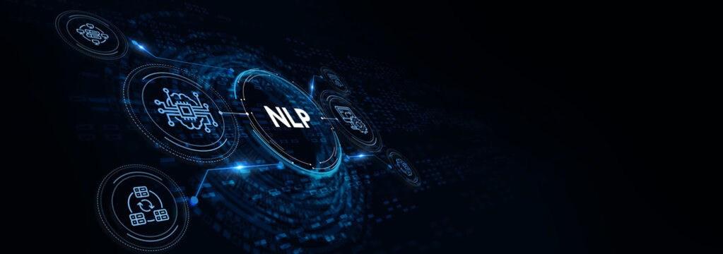 NLP Natural language processing AI Artificial intelligence. 3d illustration