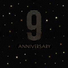 9 anniversary vector emblem