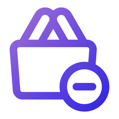 remove from cart icon outline gradient style