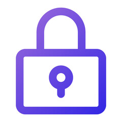 padlock icon outline gradient style