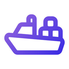 shipment icon outline gradient style
