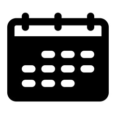 calendar icon solid style