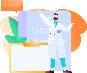 Doctor epidemic prevention and anti epidemic flat vector concept operation illustration
