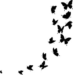 Image of Flying butterflies. Vector decoration element. printed on Printed Glass Basin Splashbacks