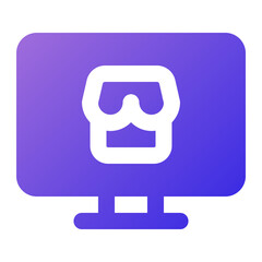 computer store icon gradient style