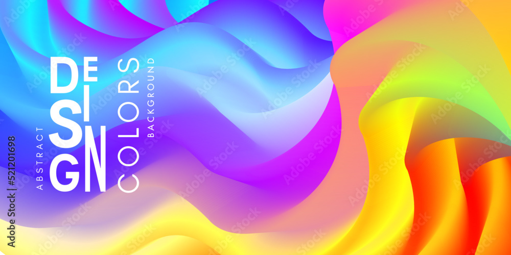 Canvas Prints colorful abstract background with flowing colors. vector illustration in modern fluid style.