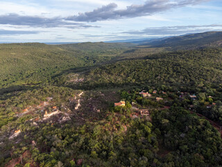 Incredible historic city in the middle of nature with mountains where diamond extraction was explored in the interior of Bahia, Lençóis, Brazil