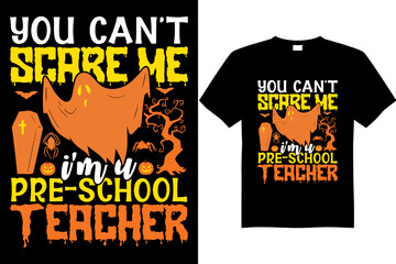 Halloween t-shirt design vector file spooky funny horror teacher nurse grandpa mom dad scary witch t shirt design