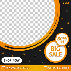 editable big sale template banners with space for your picture. suitable for Digital Marketing. Fashion Brand Promotion. Story. Streaming. Vector Illustration.