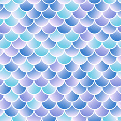 Mermaid skin seamless pattern. Fantastic fish scale background. © KsanaGraphica