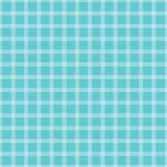 Tablecloth seamless pattern. Vector gride background. Blue color