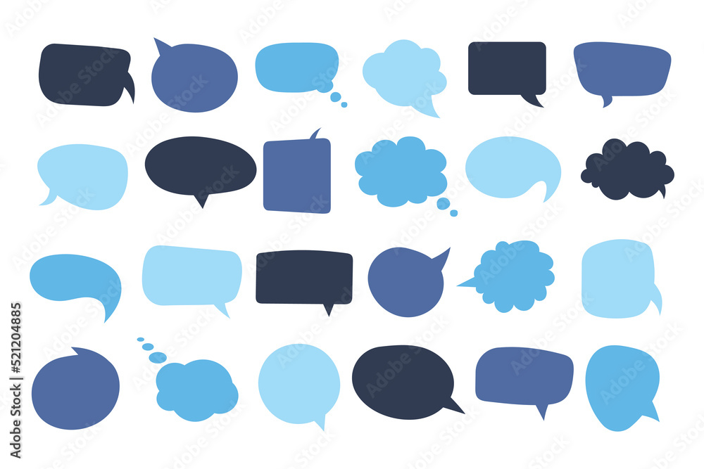 Poster speech bubble set. talk bubble. cloud speech bubbles collection. vector design