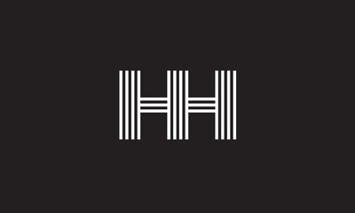 Alphabet letter icon logo HH