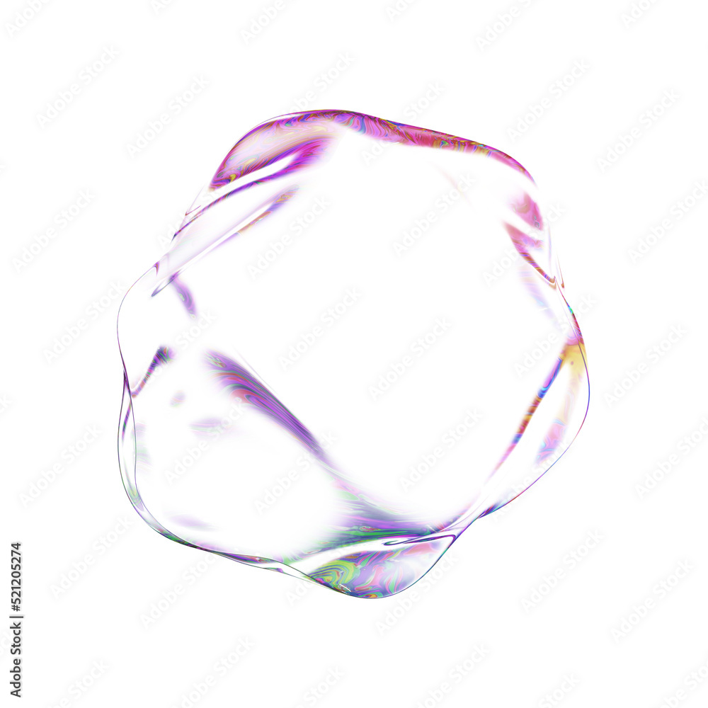 Fototapete glass abstract shapes objects on a transparent background
