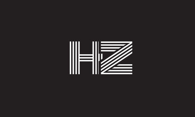 Alphabet letter icon logo HZ