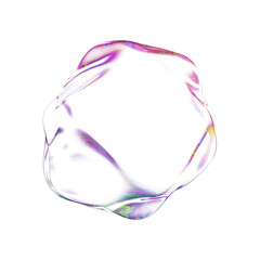 Glass abstract shapes objects on a transparent background