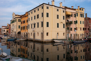 Life in the canals of Chioggia, Veneto,Italy