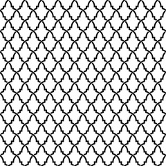 Seamless ornamental black pattern on transparent background. Arabic, Moroccan style. Swatch is included.