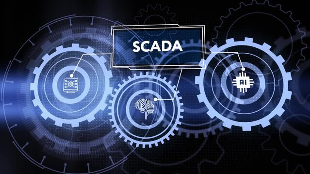 System Supervisory Control And Data Acquisition technology concept. SCADA