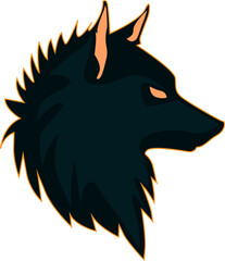 wolf or dog logo can be element in t shirt or sticker use
