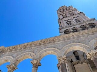 Sain Domnius cathedral bell tower in Split, Croatia