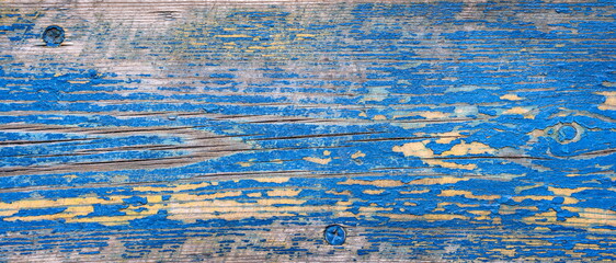 blue paint, old wood plank