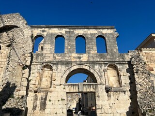 Silver Gate or Eastern gate in Split, Croatia 