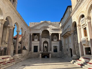 Fototapeta na wymiar Peristyle Square in central Split