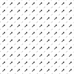 Square seamless background pattern from black adjustable wrench symbols are different sizes and opacity. The pattern is evenly filled. Vector illustration on white background