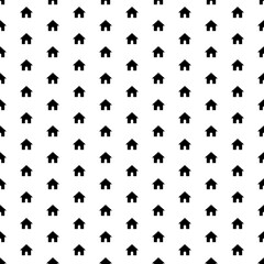 Fototapeta na wymiar Square seamless background pattern from geometric shapes. The pattern is evenly filled with big black kennel symbols. Vector illustration on white background