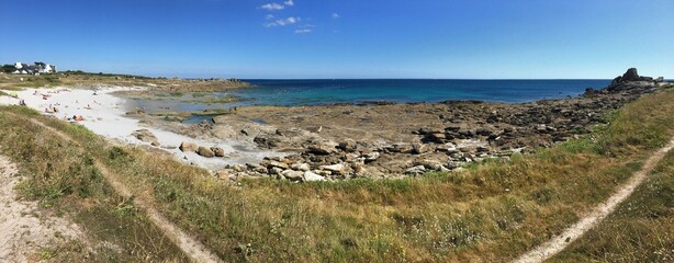 sur le chemin côtier à Lesconil en Finistère Cornouaille Bretagne France	