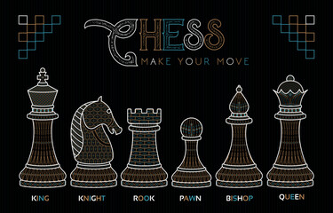 Geometry Chess Vector Illustration