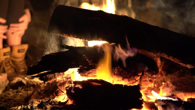 Campfires in the night