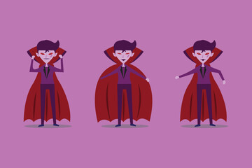 Celebrate Halloween with scary vampire characters