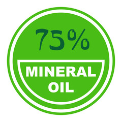 75% percentage mineral oil 