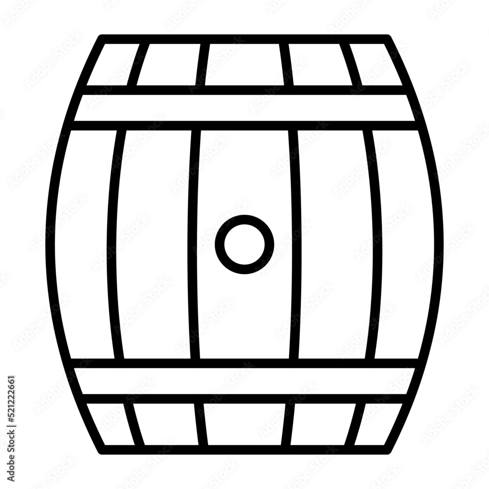 Poster Barrel Line Icon