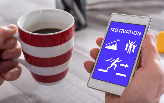 Motivation concept on a smartphone