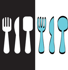 fork knife and spoon kitchen utensil