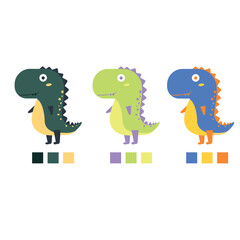 Dinosaur, Illustrations for children, dinosaur character