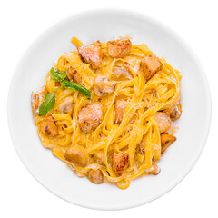 Pasta with mushroom and soured cream sauce