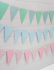 Obraz premium garland of paper flags, decor for the holiday